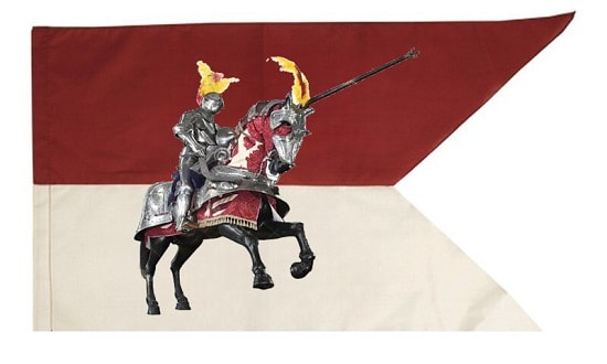 Medieval knight flag - horseman pennant