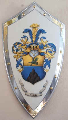 Knight shield with Coat of Arms Kuhn