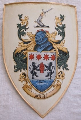 Medieval shield family crest O'Neil