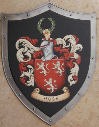 Medieval shield with Coat of Arms Ross