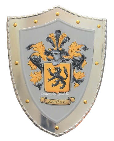 Loughtan Coat of Arms shield -  Alu