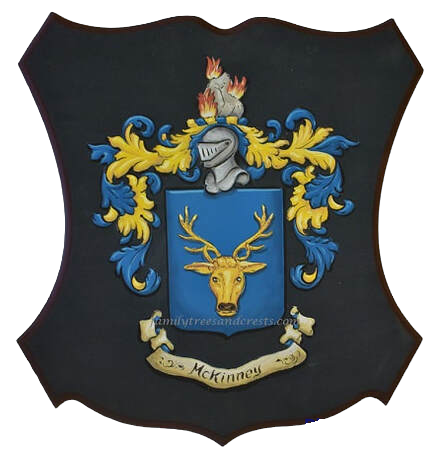 McKinney family crest coat of arms wall plaque