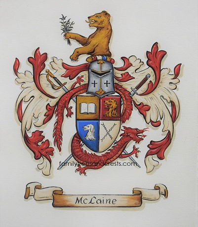 Mc Laine custom Coat of Arms painting