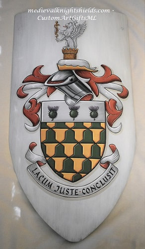 Morris Coat of Arms knight shield XL
