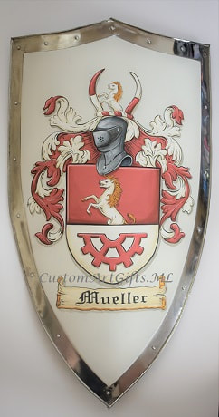 Miller - Mueller family coat of arms metal shield