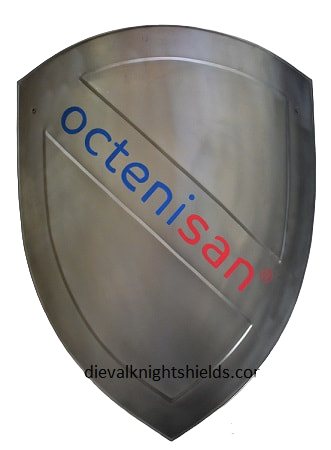 Custom crest shield w. company logo