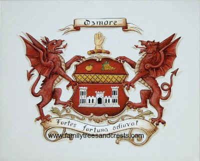 Osmore custom designed Coat of Arms with dragons