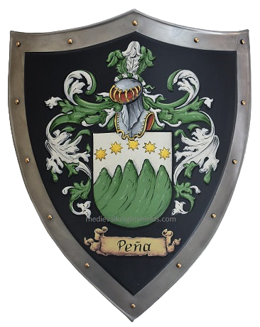 Knight shield - Pena Coat of Arms metal knight shield