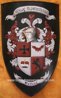 Medieval shield family crest Petzel