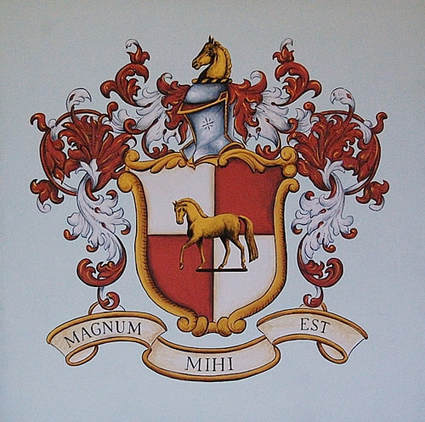 Coat of Arms painting with horse