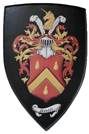 Abbott family crest knight shield