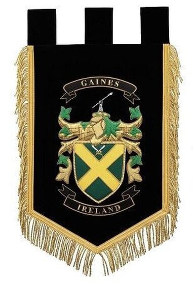 Family crest embroidery banner 2