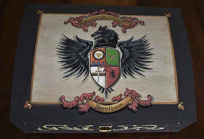 Wedding Gifts Coat of Arms - custom family crest box - B