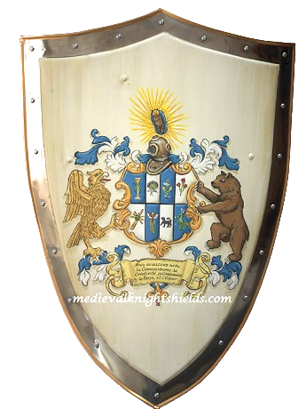 Custom painted coat of arms shield