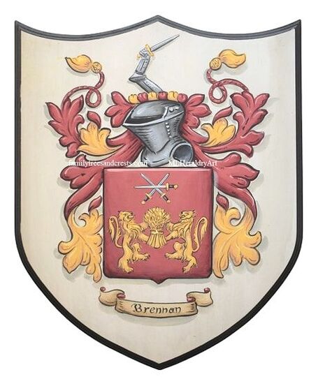 Toman coat of arms - family crest painting