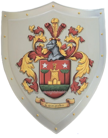 Metal knight shield - Camacho Coat of Arms shield