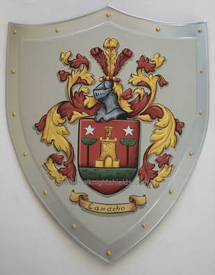 Metal knight shield - Camacho Coat of Arms shield