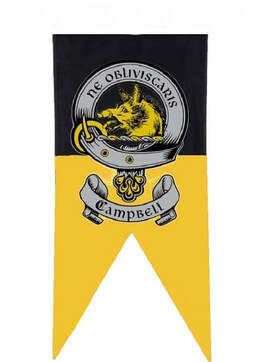 Clan crest- printed family crest pennant