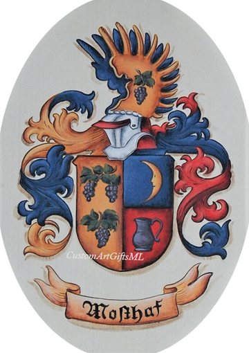 Mosthaf family crest plaque