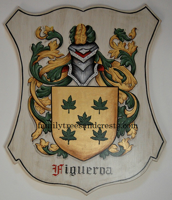 Figueroa Coat of Arms plaque old world