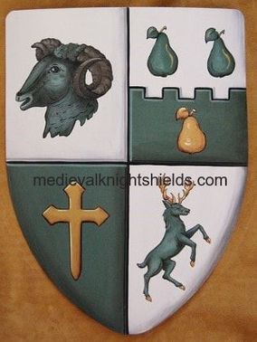 Perry Coat of Arms shield - ​medieval shield 