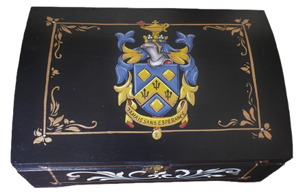 Family crest Coat of Arms wooden box -