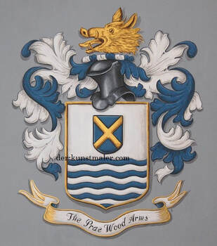 Family crest painting on canvas or watercolor paper