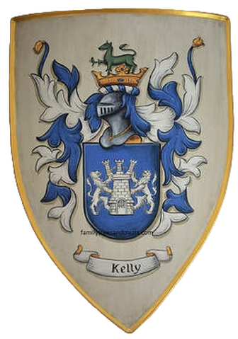 Kelly Coat of Arms - medieval combat  shield
