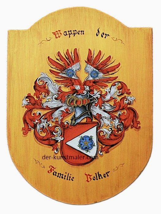 Volker family crest wall plaque