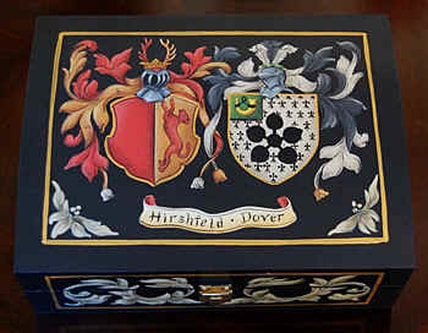 Wedding Coat of Arms - custom family crest box  Hirschfeld - Dover