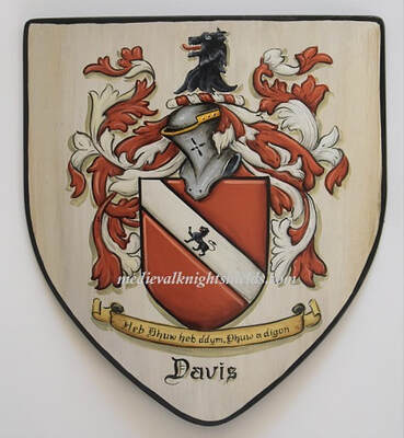 Davis family crest heater knight shield 