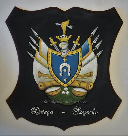Dotega family Coat of Arms wall plaque