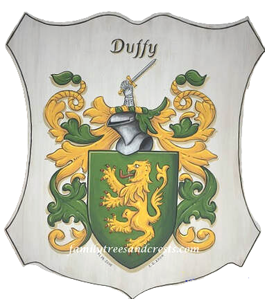 Duffy Coat of Arms painting on wall plaque