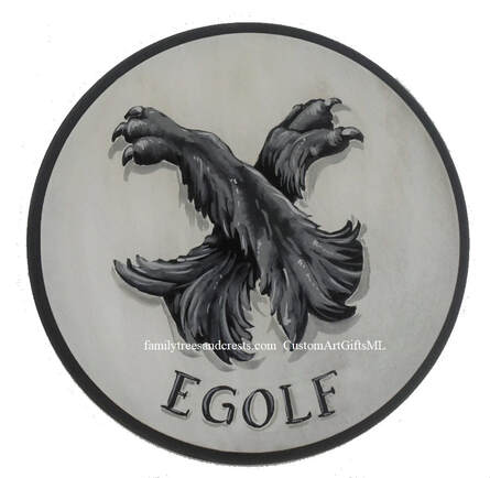 Egolf shield of arms wall plaque