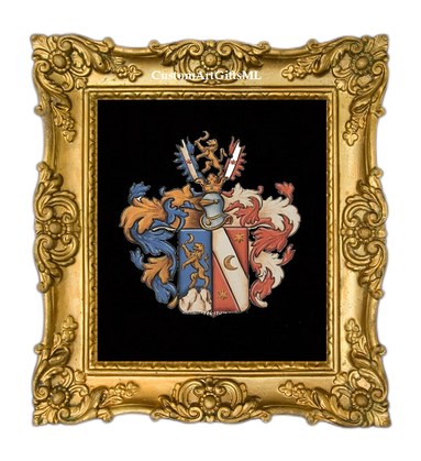 Family crest embroidery