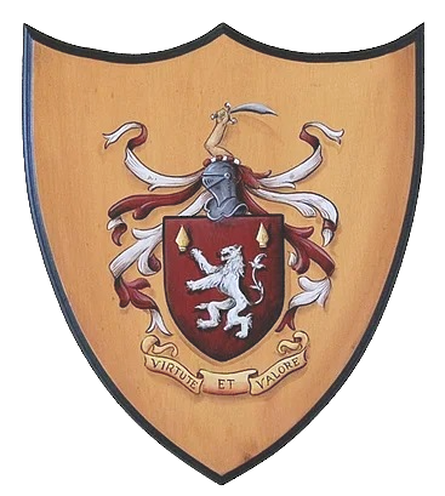 Custom Coat of Arms shield - gold wasj