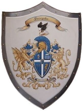 Medieval shield with Coat of Arms Georgeles