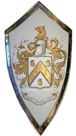 Willard coat of arms metal knight shield