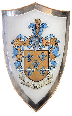 Gomez family crest knight shield