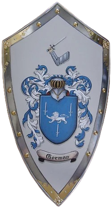 Gorman Coat of Arms shield  steel medieval shield