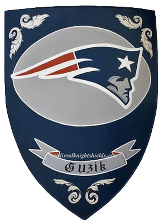 Football metal knight shield -  Patriots