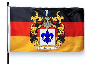 Germany flag with Heinen family crest