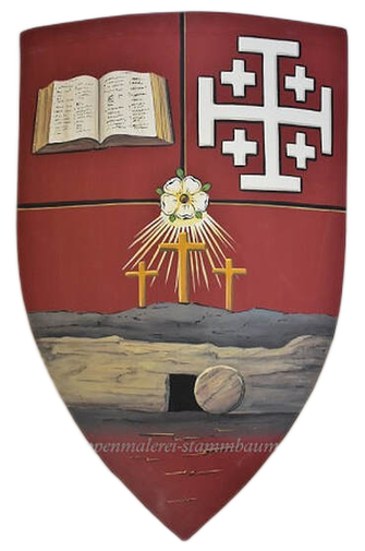 Wooden knight shield custom designed religious knight shield