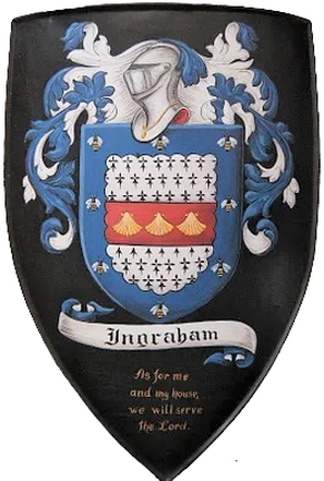 Medieval shield family crest Ingraham