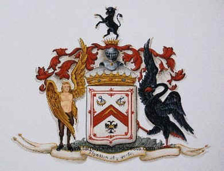 James  Coat of Arms painting - angle and swan