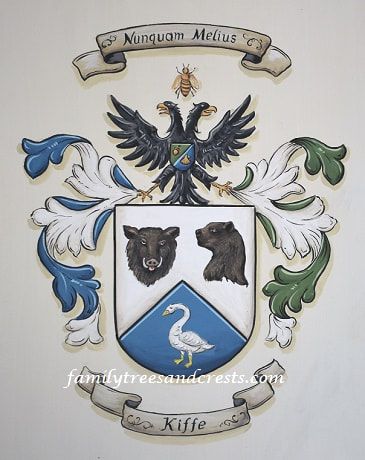 Kiffe custom designed family coat of arms painting on canvas