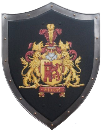 Small knight shield with Coat of Arms Ahrens