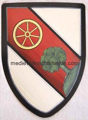 Hand painted medieval shield