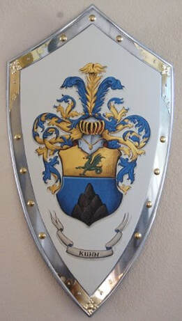 Knight shield Kuhn family crest
