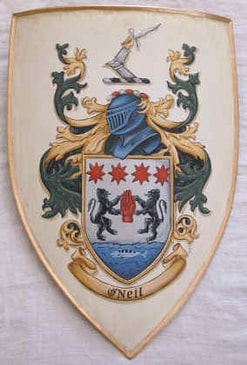 Medieval shield family crest O'Neil